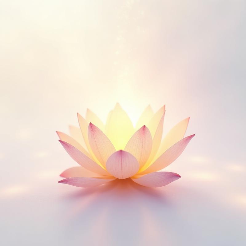 Lotusblomst i blødt lys - symbol på spirituel opvågning